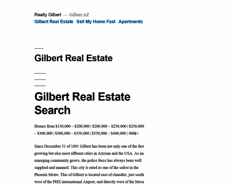 Realtygilbert.com thumbnail