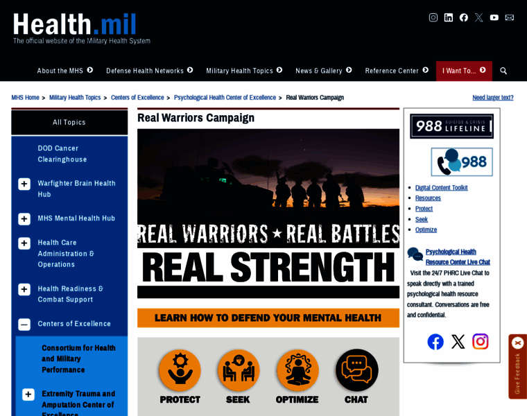 Realwarriors.net thumbnail