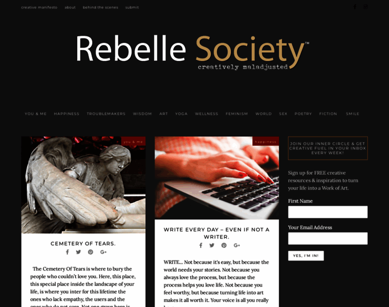 Rebellesociety.com thumbnail