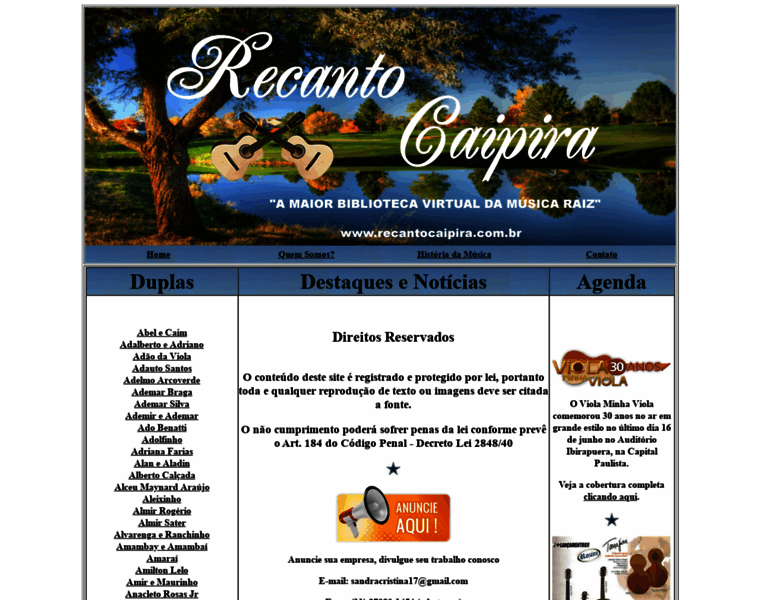 Recantocaipira.com.br thumbnail