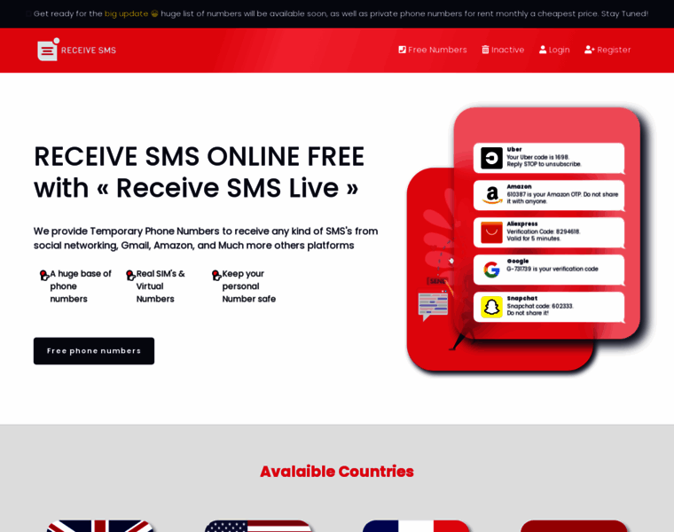 Receive-sms.live thumbnail