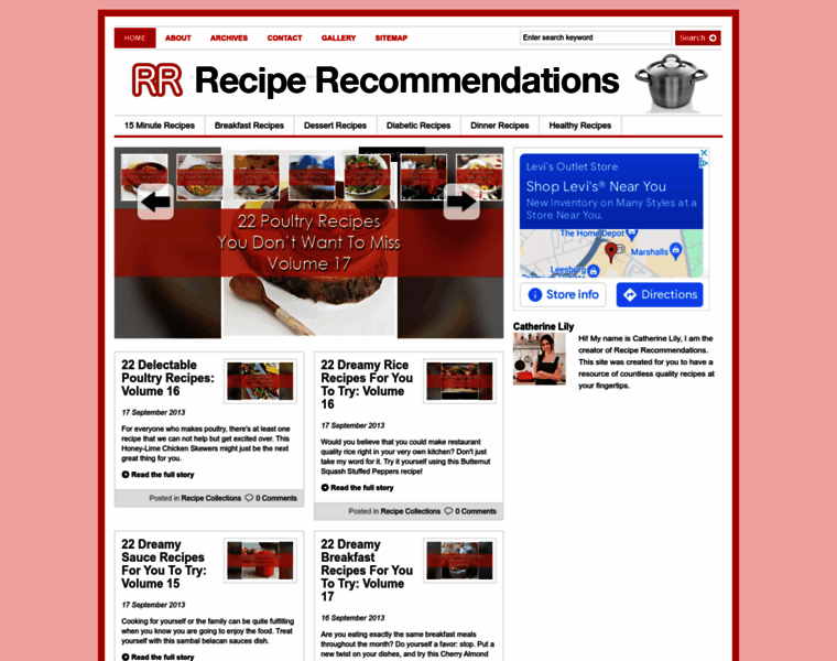Reciperecommendations.com thumbnail