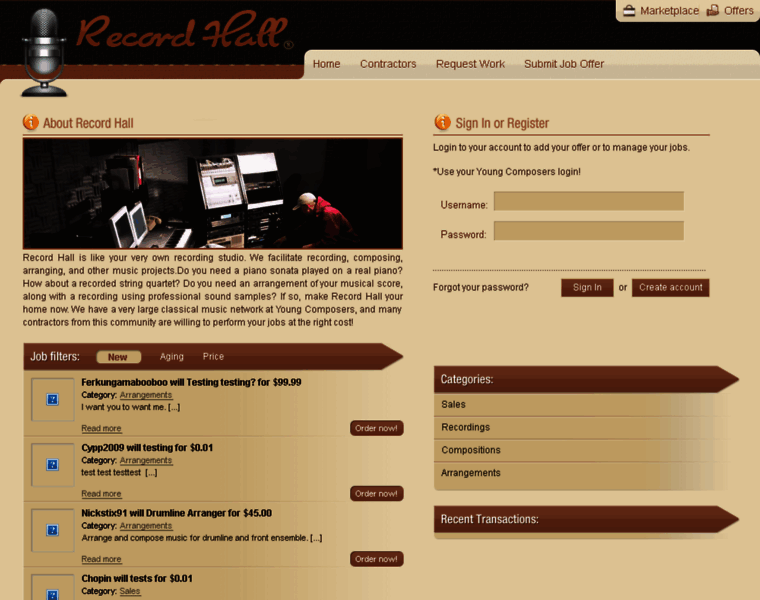 Recordhall.com thumbnail