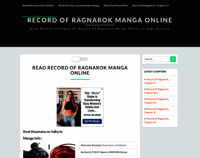Recordofragnarok-manga.com thumbnail