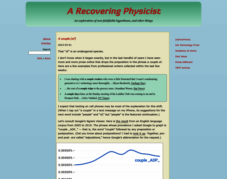 Recoveringphysicist.com thumbnail