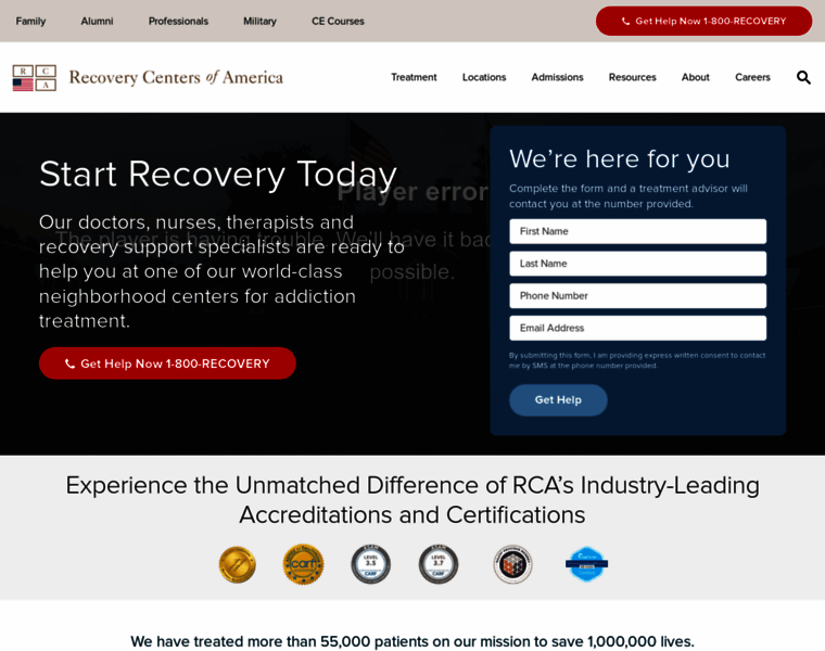 Recoverycentersofamerica.com thumbnail