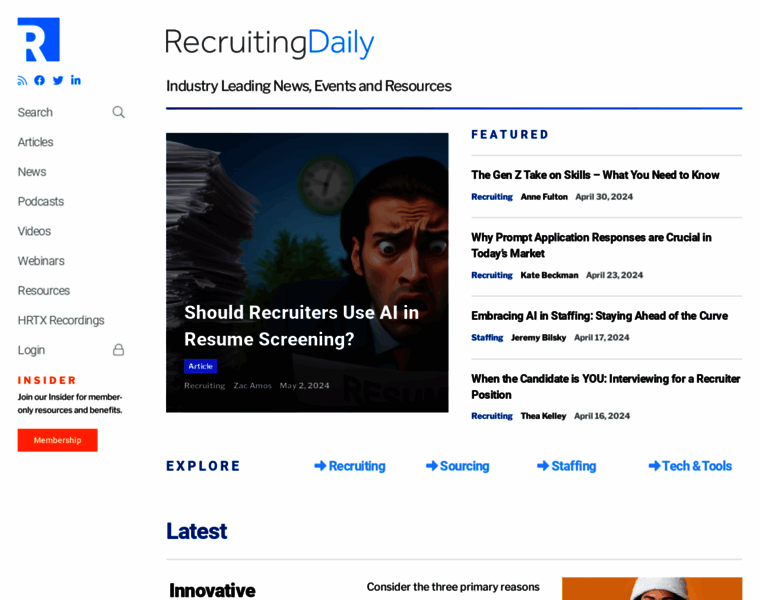 Recruitingdaily.com thumbnail