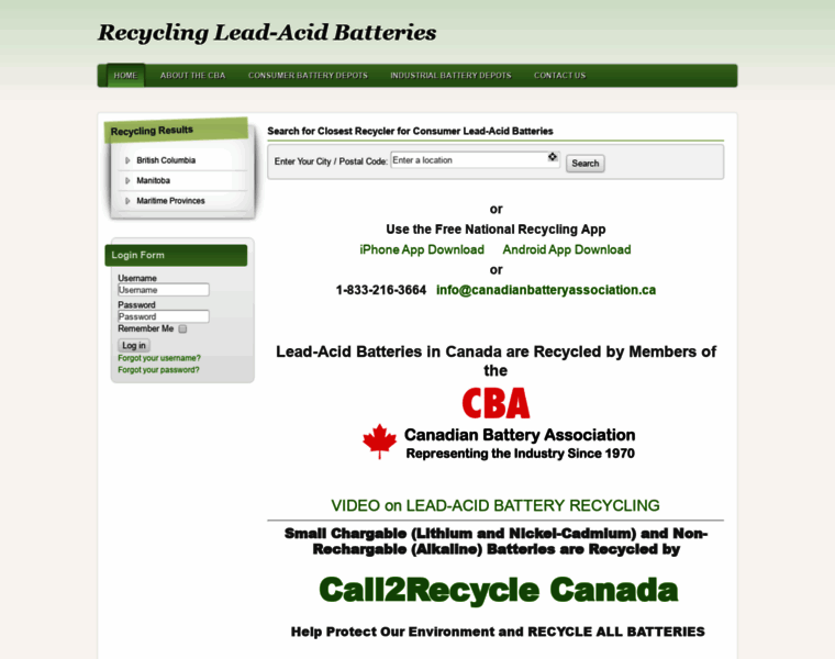 Recyclemybattery.ca thumbnail