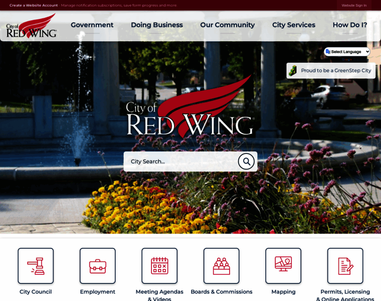 Red-wing.org thumbnail