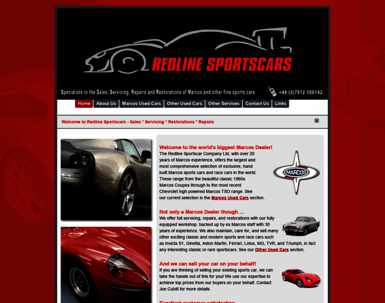 Redlinesportscars.com thumbnail