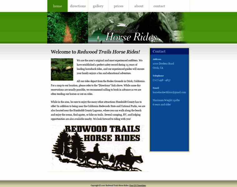 Redwoodhorserides.com thumbnail