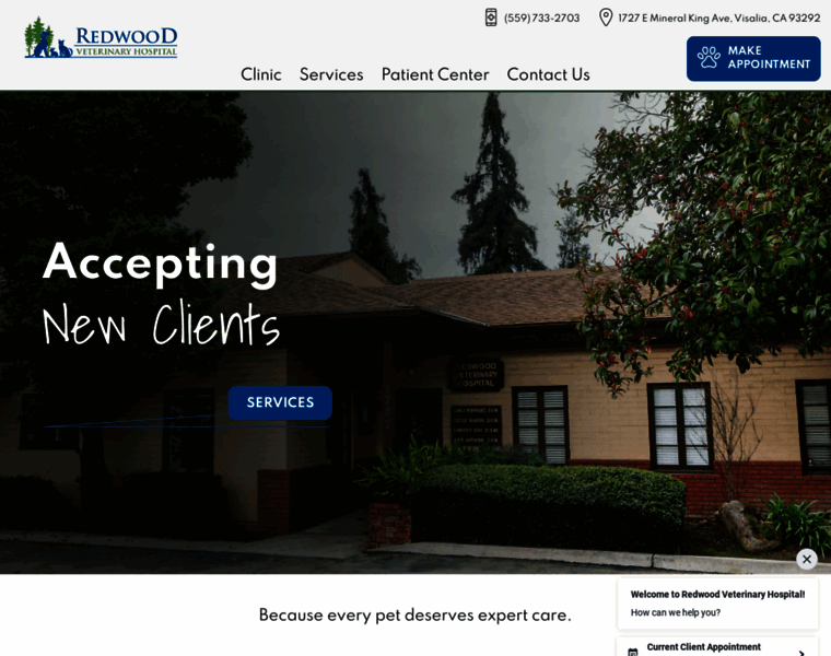 Redwoodveterinaryhospital.com thumbnail