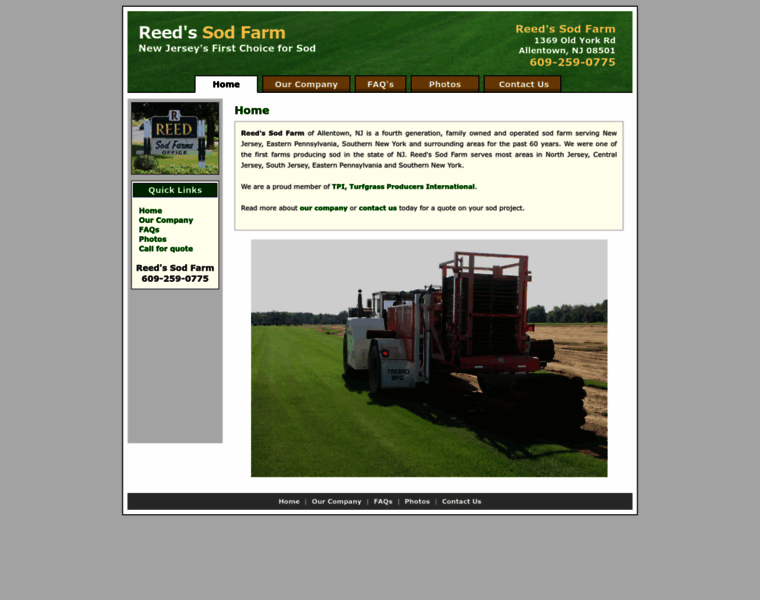 Reedssodfarm.com thumbnail