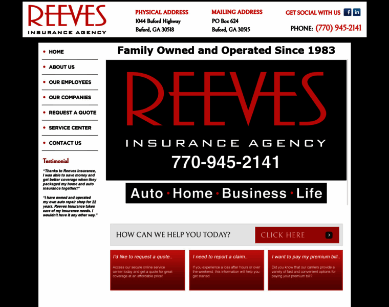 Reevesinsurance.com thumbnail