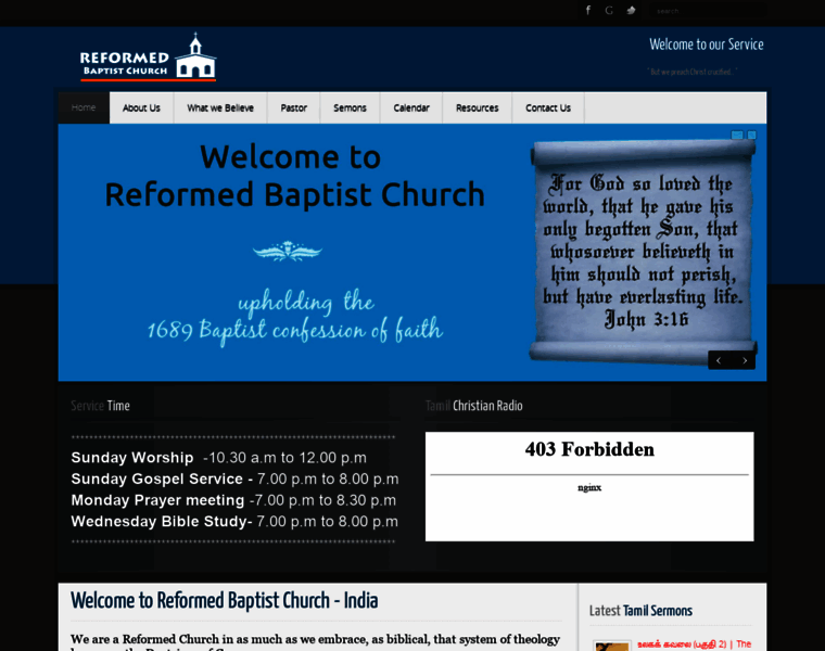 Reformedbaptistchurch.in thumbnail