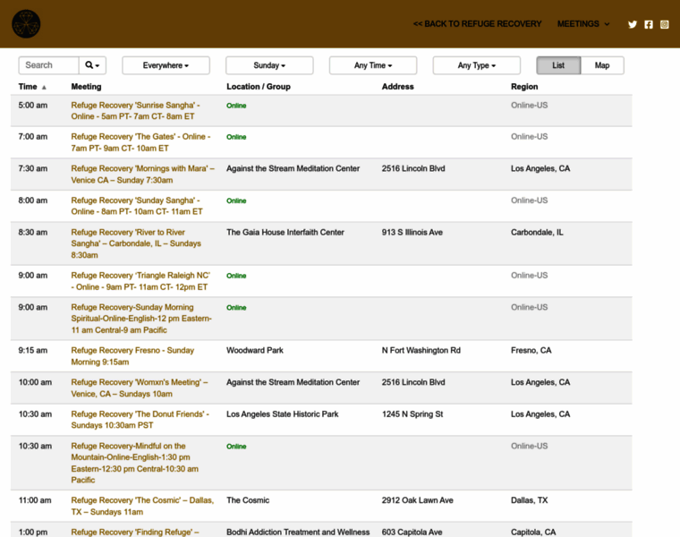 Refugerecoverymeetings.org thumbnail