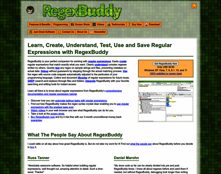 Regexbuddy.com thumbnail