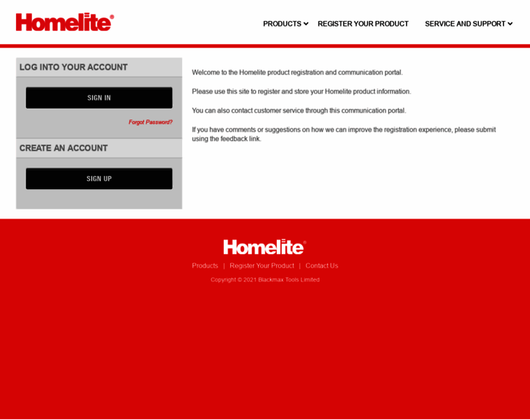 Register.homelite.com thumbnail
