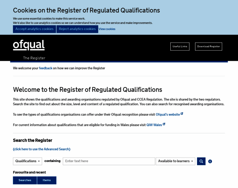 Register.ofqual.gov.uk thumbnail