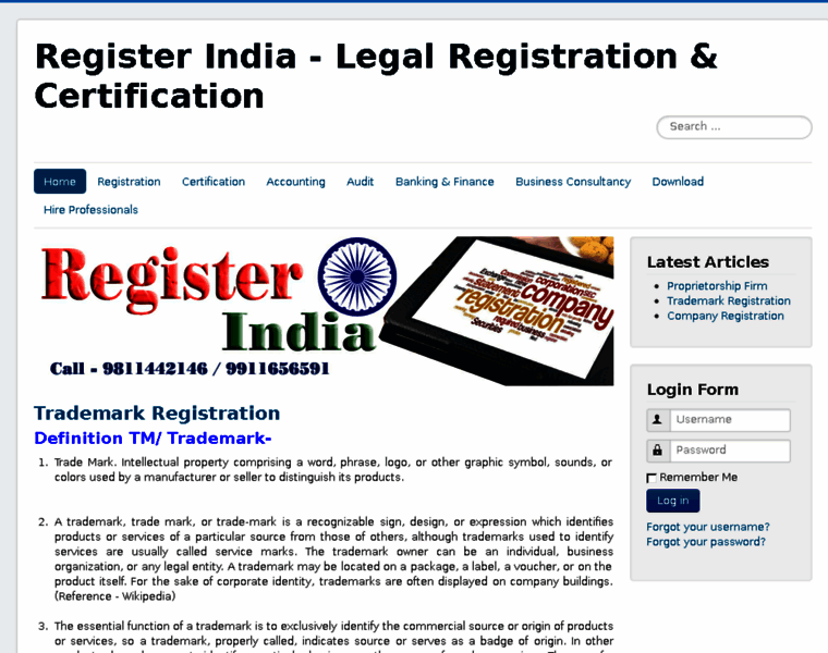Registerindia.in thumbnail