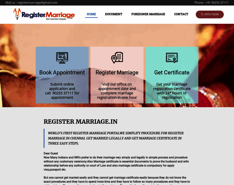 Registermarriage.in thumbnail