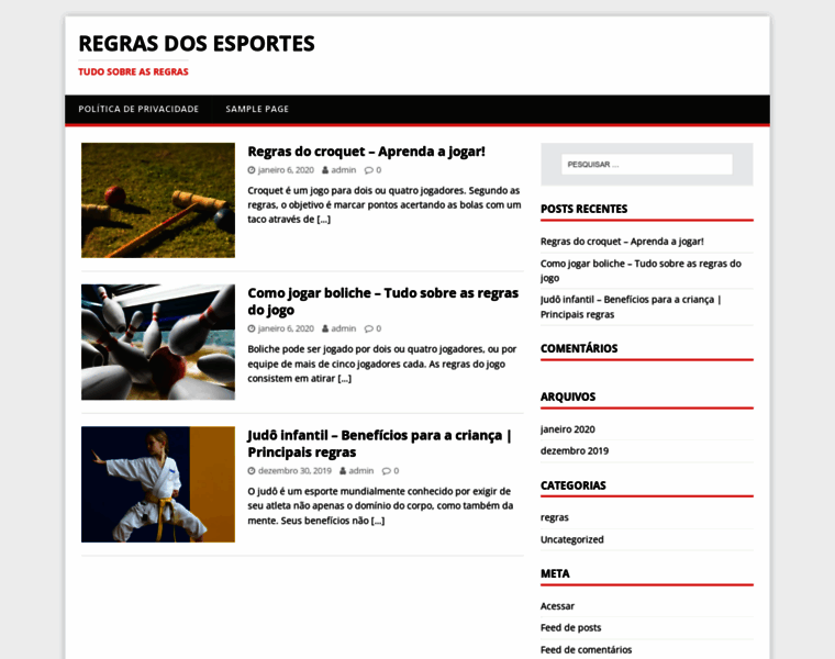 Regrasdosesportes.com.br thumbnail