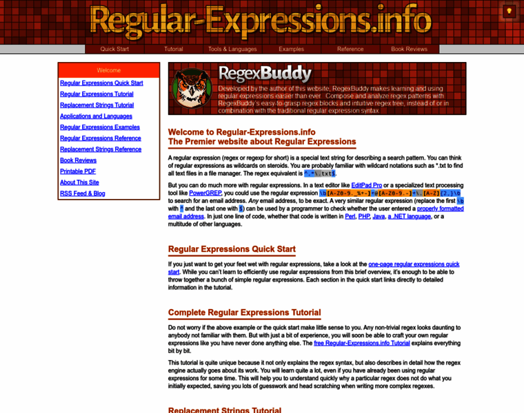 Regular-expressions.info thumbnail