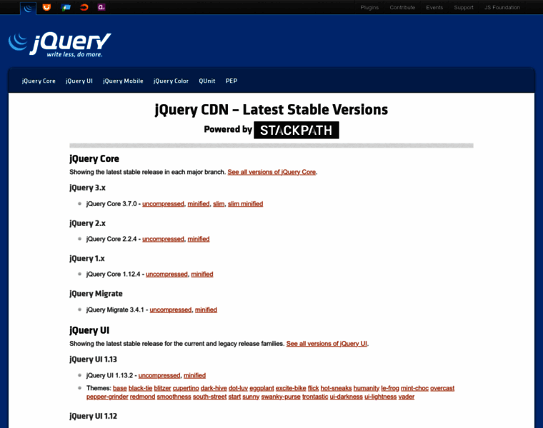 Releases.jquery.com thumbnail Releases.jquery.com thumbnail