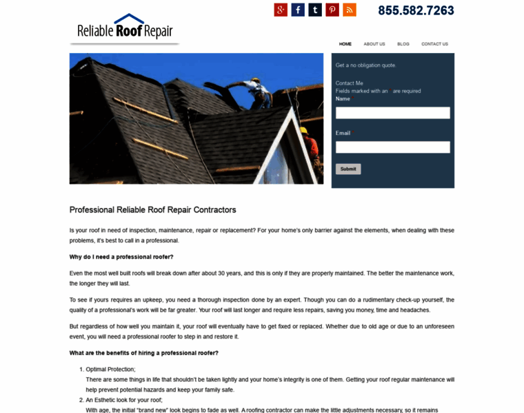 Reliable-roof-repair.com thumbnail