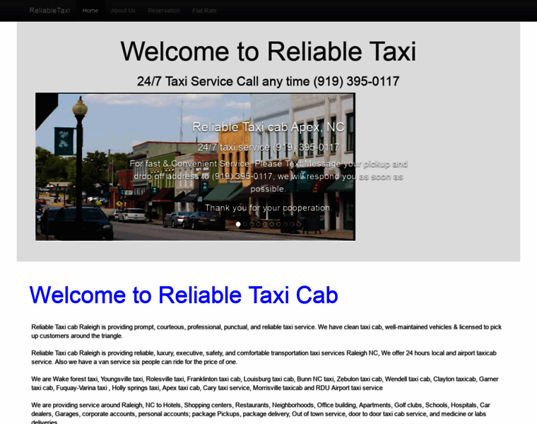 Reliable-taxicab.com thumbnail