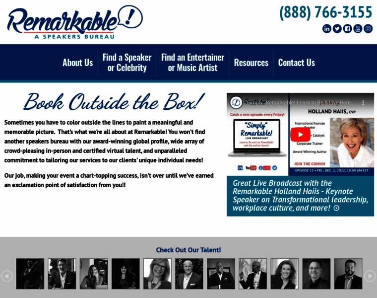 Remarkablespeakersbureau.com thumbnail