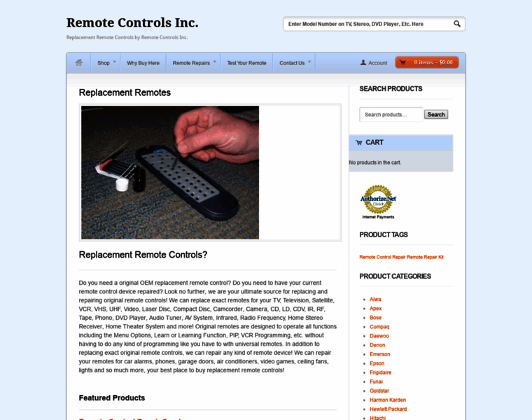 Remotecontrolsinc.com thumbnail