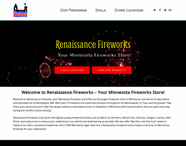 Renaissancefireworks.com thumbnail