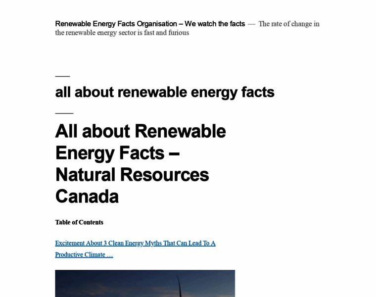 Renewableenergyfacts.org thumbnail