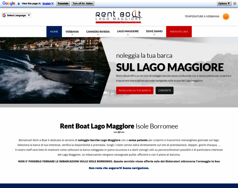Rentboatlagomaggiore.com thumbnail