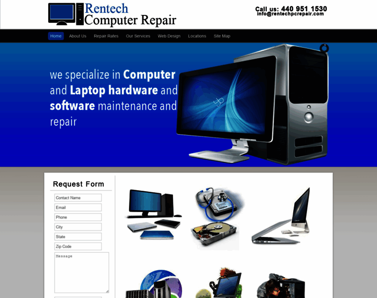 Rentechpcrepair.com thumbnail