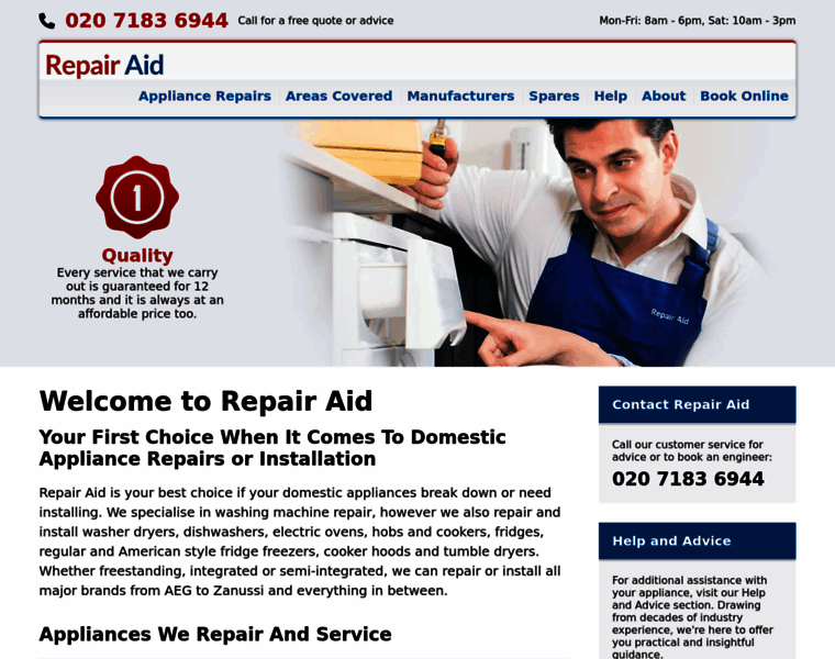 Repairaid.co.uk thumbnail