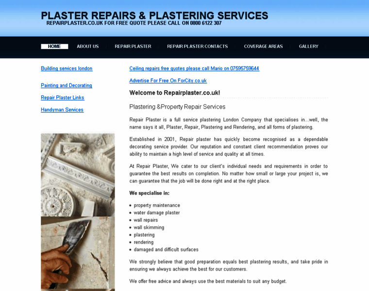 Repairplaster.co.uk thumbnail