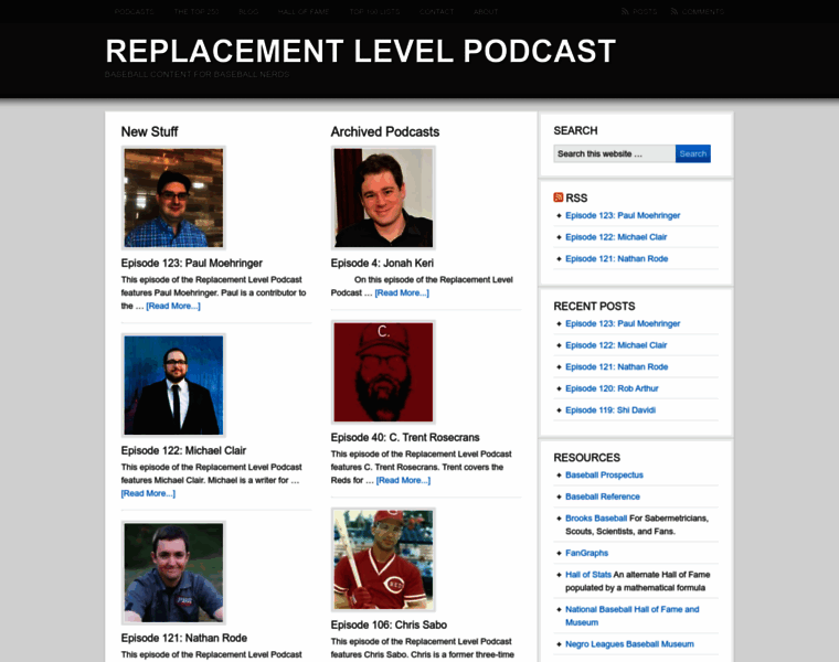 Replacementlevelpodcast.com thumbnail