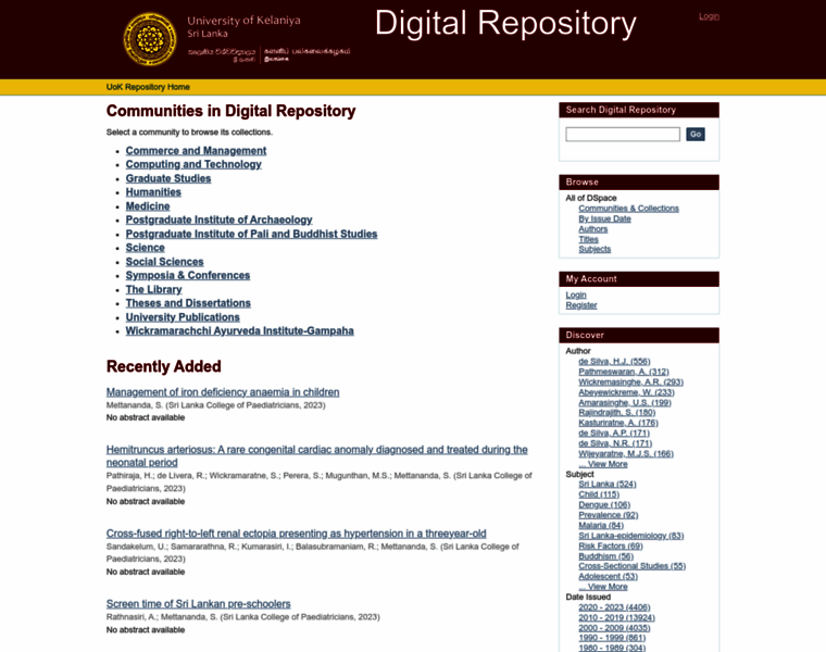 Repository.kln.ac.lk thumbnail