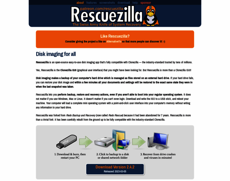 Rescuezilla.com thumbnail