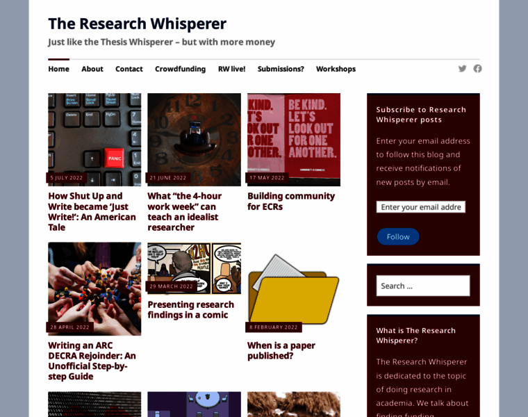 Researchwhisperer.org thumbnail