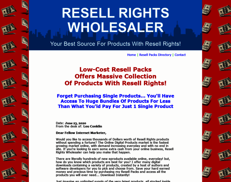 Resellrightswholesaler.com thumbnail