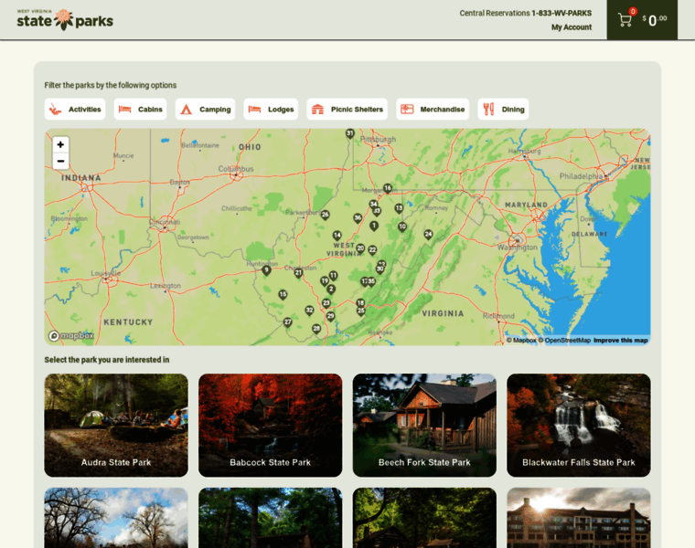 Reservations.wvstateparks.com thumbnail