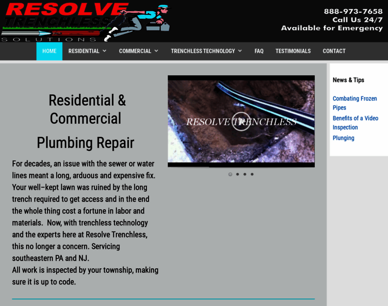 Resolvetrenchless.com thumbnail