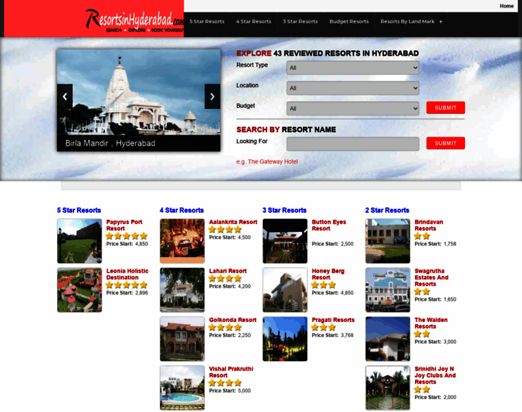 Resortsinhyderabad.co.in thumbnail