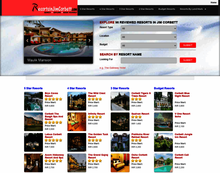 Resortsinjimcorbett.com thumbnail