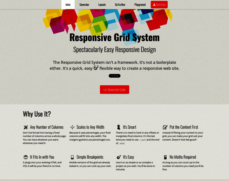 Responsivegridsystem.com thumbnail