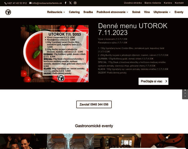 Restaurantartemis.sk thumbnail