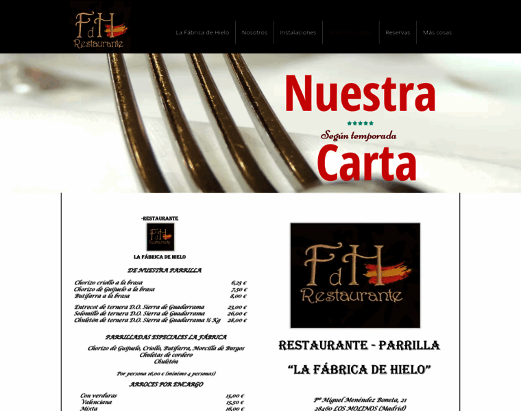 Restaurantelafabricadehielo.net thumbnail